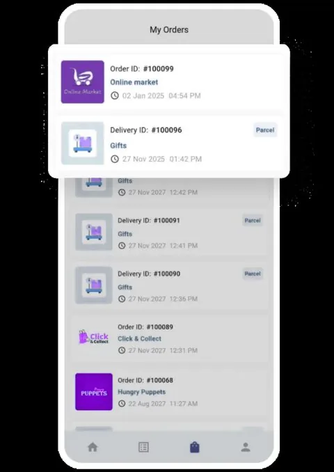LD Rider completed order history Brisbane