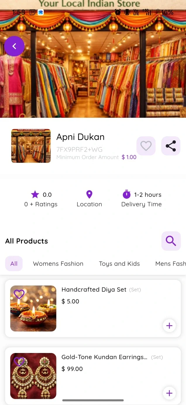 Pooja and cultural products in LocalDesi app