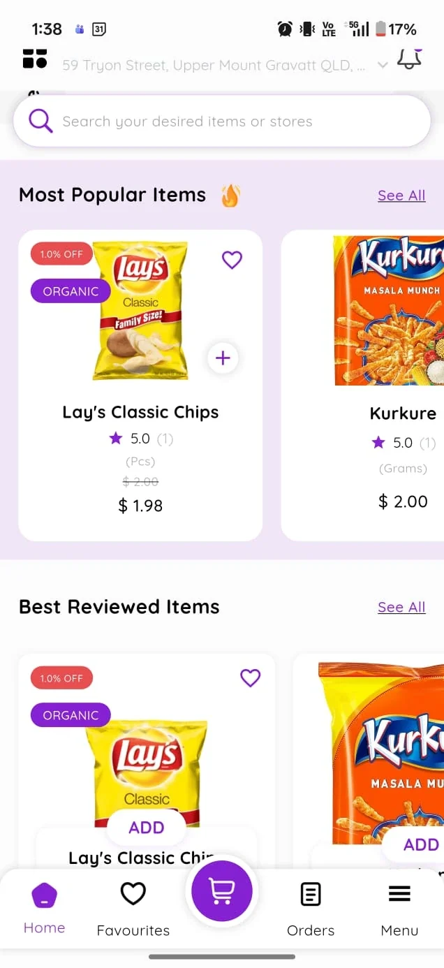 South Asian snacks and sweets in LocalDesi app